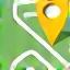 Stylized map icon